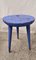 Antique Swedish Wooden Blue Tripod Stool, Image 1