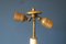 Antike Stehlampe aus lackiertem Holz & Gesso mit Cherub 6