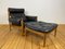 Mid-Century Lounge Chair and Footstool by Eric Merthen for Ire Moebler, 1960s, Set of 2 1
