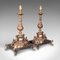 Antique French Table Lamp Bases in Gilt Metal & Marble, 1890s, Set of 2, Image 2