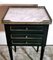 French Napoleon III Style Nightstand Black Wood and Carrara Marble, 1880s 7