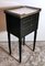 French Napoleon III Style Nightstand Black Wood and Carrara Marble, 1880s, Image 3