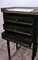 French Napoleon III Style Nightstand Black Wood and Carrara Marble, 1880s 9