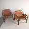Armchairs in Leather & Bamboo by Tito Agnoli, 1960s, Set of 2 10