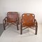 Armchairs in Leather & Bamboo by Tito Agnoli, 1960s, Set of 2 4