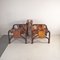 Armchairs in Leather & Bamboo by Tito Agnoli, 1960s, Set of 2, Image 3