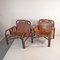 Armchairs in Leather & Bamboo by Tito Agnoli, 1960s, Set of 2 5