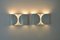 Lámparas de pared Foglio blancas atribuidas a Tobia & Afra Scarpa para Flos, años 60. Juego de 2, Imagen 2