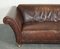 Brown Leather 2-Seater Sofa 4