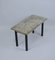 Vintage Travertine and Glass Coffee Table 1