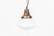 Lampe à Suspension Ovaloïde en Verre Opalin, 1920s 8
