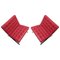 Bauhaus Red Barcelona Lounge Chair by Ludwig Mies Van Der Rohe for Knoll, 1972, Set of 2, Image 5