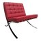Bauhaus Red Barcelona Lounge Chair by Ludwig Mies Van Der Rohe for Knoll, 1972, Set of 2, Image 6