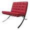 Bauhaus Red Barcelona Lounge Chair by Ludwig Mies Van Der Rohe for Knoll, 1972, Set of 2 9