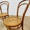 Chaises Mid-Century en Bois Courbé et Rotin par Michael Thonet, 1950s, Set de 2 2