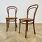 Chaises Mid-Century en Bois Courbé et Rotin par Michael Thonet, 1950s, Set de 2 1