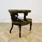 Antique English Green Leather Library Armchair, Image 14