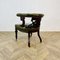 Antique English Green Leather Library Armchair 13