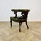 Antique English Green Leather Library Armchair, Image 13