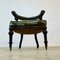 Antique English Green Leather Library Armchair 17