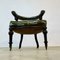 Antique English Green Leather Library Armchair, Image 17