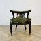 Fauteuil de Bibliothèque Antique en Cuir Vert, Angleterre 16