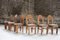 Vintage Pine Chairs, 1980s, Set of 6, Image 3