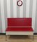 Bench with Storage Space in Red and White Chrome, 1960s 6