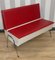 Banc avec Espace de Rangement en Chrome Rouge et Blanc, 1960s 1