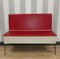 Banc avec Espace de Rangement en Chrome Rouge et Blanc, 1960s 2