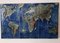 Plaques Murales N° 7816 Carte du Monde en Céramique sur Bois par Karl Heinz Feisst pour Karlsruher Majolika, Set de 3 1