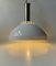 Italian Modern Ceiling Lamp in White Enamel and Chrome Plating, 1970s 3