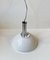 Italian Modern Ceiling Lamp in White Enamel and Chrome Plating, 1970s 9