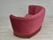 Dänisches 2-Sitzer Banana Sofa in Velours mit Beinen aus Buche, 1960er 18