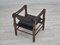 Scandinavian Safari Lounge Chair in Leather and Beech, 1960s 7