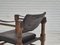 Scandinavian Safari Lounge Chair in Leather and Beech, 1960s, Image 8