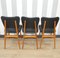 Skaileder Black Dining Chairs, 1960s, Set of 6 3