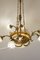 Lampadario Art Nouveau a 9 luci in ottone e cristalli, Italia, anni '20, Immagine 13