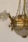 Art Nouveau Chandelier with 9 Lights in Brass and Crystals, Italy, 1920s, Image 2