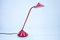 Lámpara de mesa alemana vintage en rojo de Fischer, años 80, Imagen 7