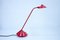 Lámpara de mesa alemana vintage en rojo de Fischer, años 80, Imagen 12