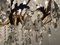 Large Crystal Murano Glass and Bronze 18-Light Chandelier, 1960s 12