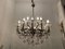 Large Crystal Murano Glass and Bronze 18-Light Chandelier, 1960s 8