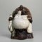 Estatua decorativa de Tanuki de cerámica Shigaraki, Japón, años 80, Imagen 8