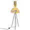 Tripod Floor Lamp with a Remarkable Flower Lampshade Germany, 1950s, Image 1