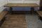 Large Pine Refectory Table with Matching Benches, 1950s, Set of 3, Image 7