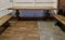 Large Pine Refectory Table with Matching Benches, 1950s, Set of 3, Image 5