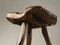 Modernist French Brutalist Tripod Stool, 1950s 3