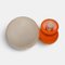 Lampe de Bureau Space Age Vintage en Opaline Orange avec Boule en Verre Blanc, 1960s 6