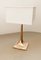 Square Brass Lamp with Lampshade, Image 7